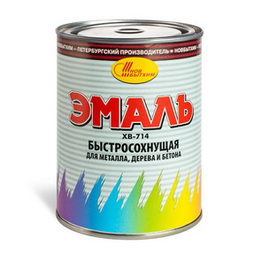 эмаль ХВ-714 белая  1 л / С.-Пб.