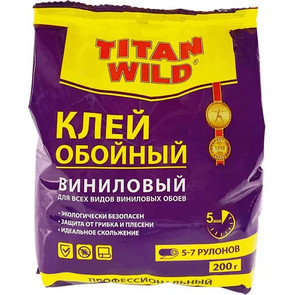 клей обойный TITAN Wild винил 200 гр. (пакет)