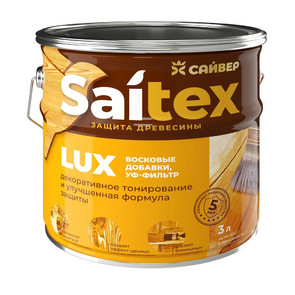 пропитка SAITEX LUX тиковое дерево  3 л (Сайвер)