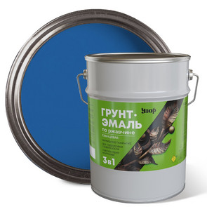 грунт-эмаль по ржавчине белый Узор  5 кг глянц.