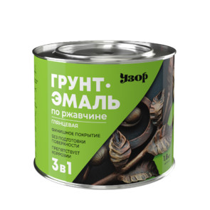 грунт-эмаль по ржавчине зеленый Узор  1,8 кг глянц.