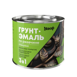 грунт-эмаль по ржавчине серый Узор  2,7 кг глянц.